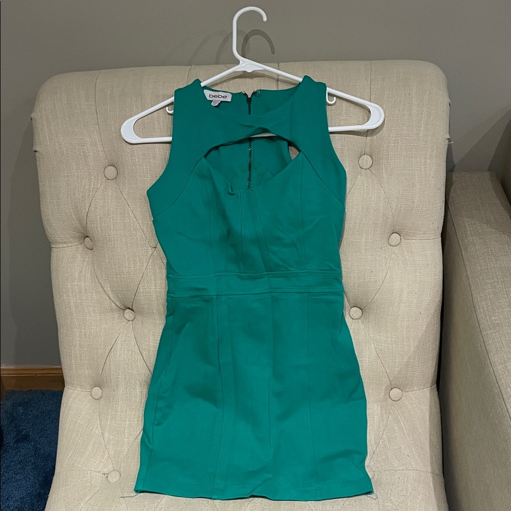 BEBE DRESS ⭐️SexyTeal Cutout Mini Dress